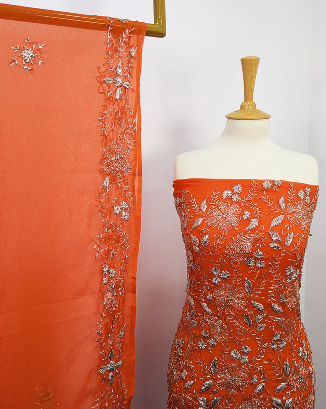 Chiffon Handmade LCD Gotta Work Shirt Dupatta