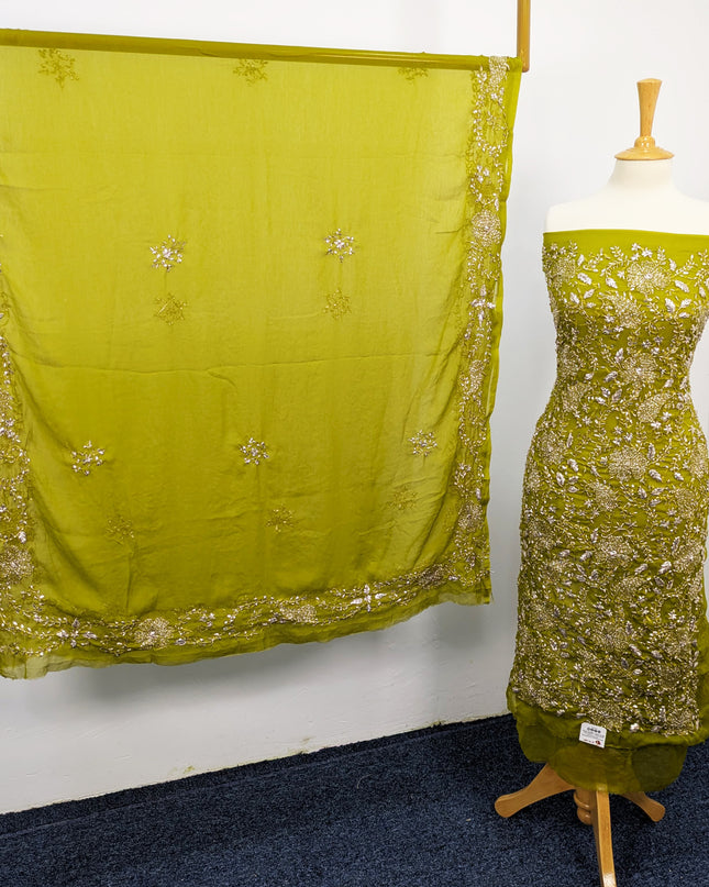 Chiffon Handmade LCD Gotta Work Shirt Dupatta