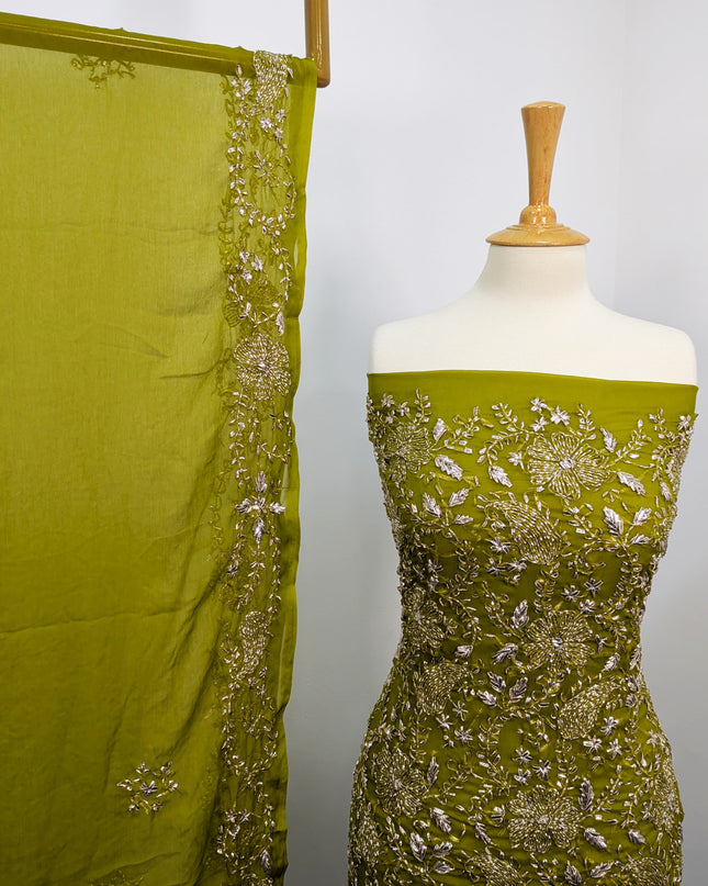 Chiffon Handmade LCD Gotta Work Shirt Dupatta