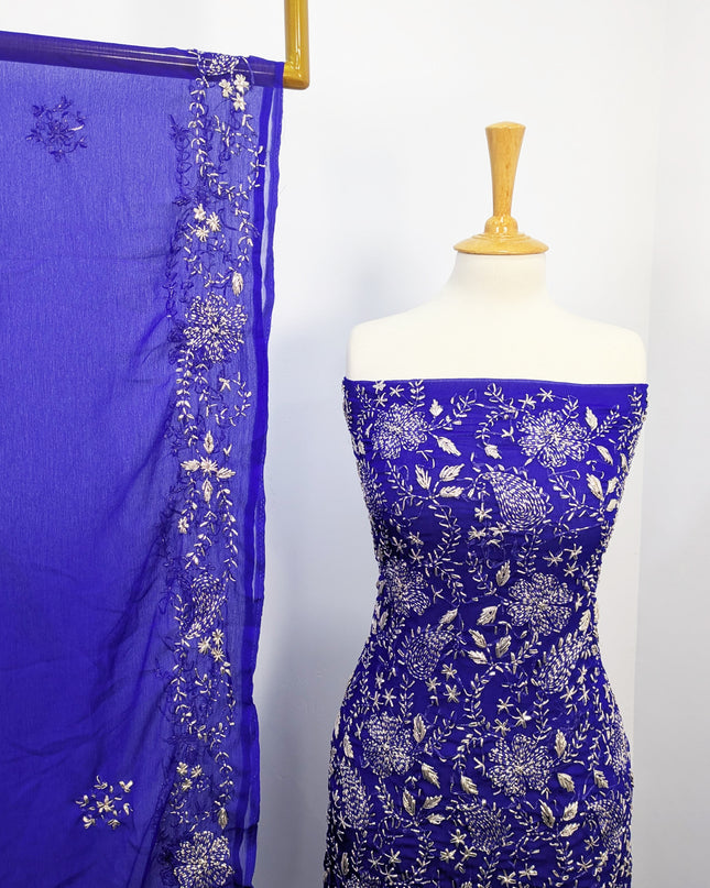 Chiffon Handmade LCD Gotta Work Shirt Dupatta
