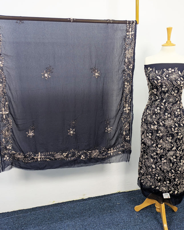 Chiffon Handmade LCD Gotta Work Shirt Dupatta