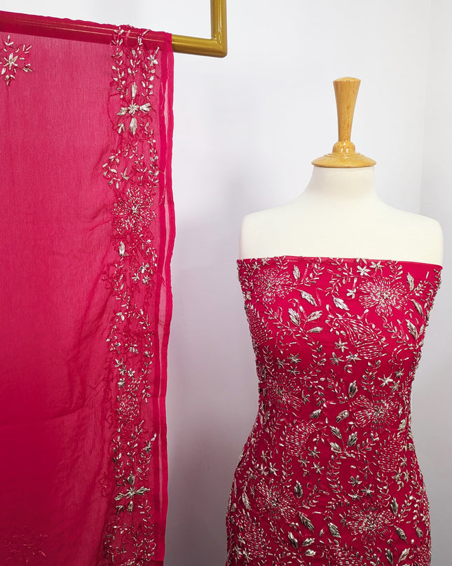 Chiffon Handmade LCD Gotta Work Shirt Dupatta