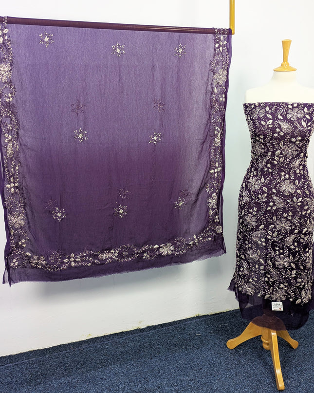 Chiffon Handmade LCD Gotta Work Shirt Dupatta