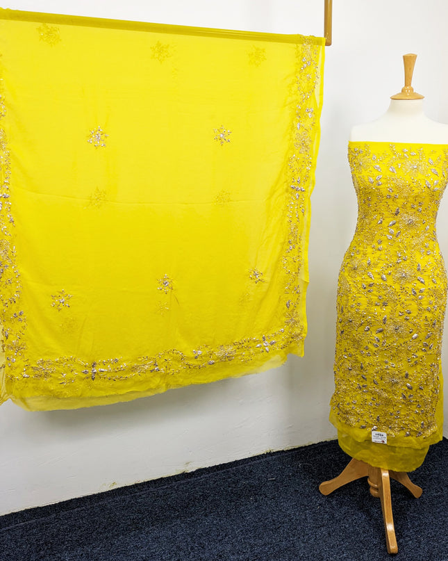 Chiffon Handmade LCD Gotta Work Shirt Dupatta