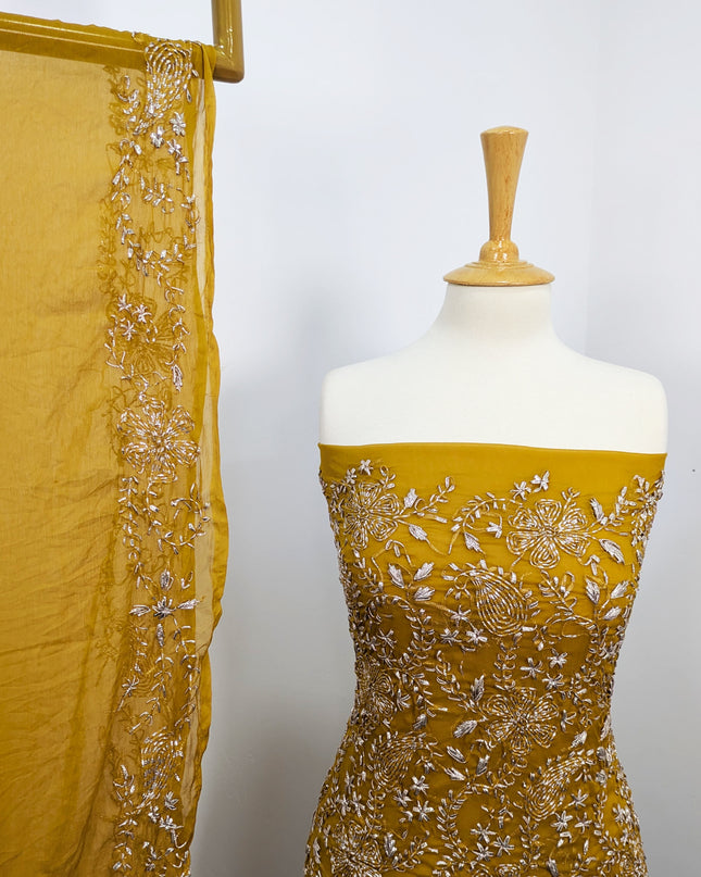 Chiffon Handmade LCD Gotta Work Shirt Dupatta
