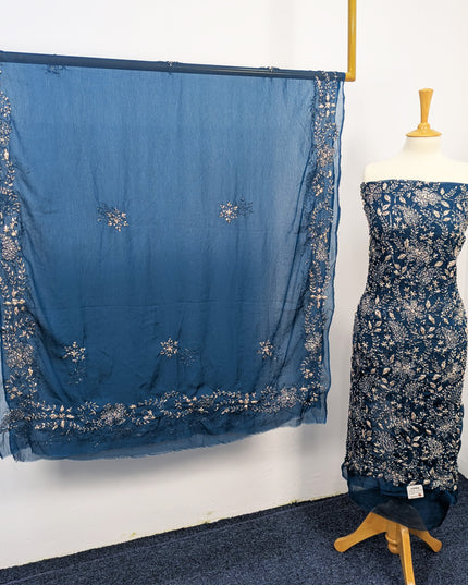 Chiffon Handmade LCD Gotta Work Shirt Dupatta