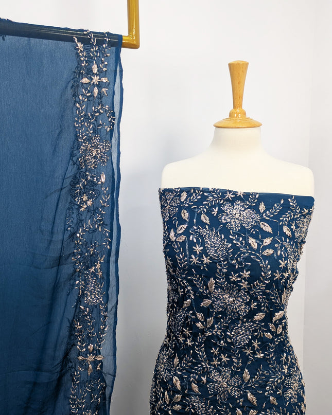 Chiffon Handmade LCD Gotta Work Shirt Dupatta