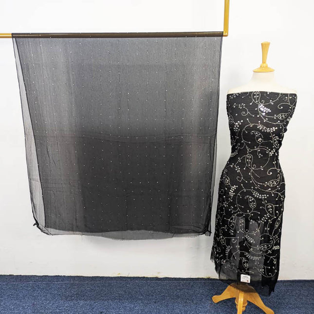 Handmade Full Jaal Mukesh Work Chiffon 2PC Unstitched