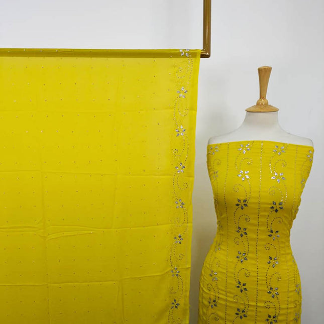 Chiffon with Full Jaal Mukesh Work Shirt Dupatta 2PC Unstitched