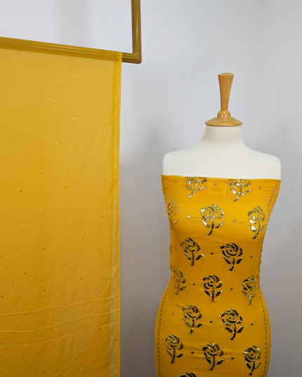 Pakistani Chiffon with Handmade Golden Mukesh Work