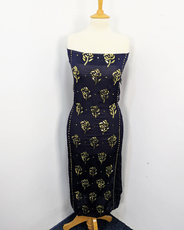 Pakistani Chiffon with Handmade Golden Mukesh Work