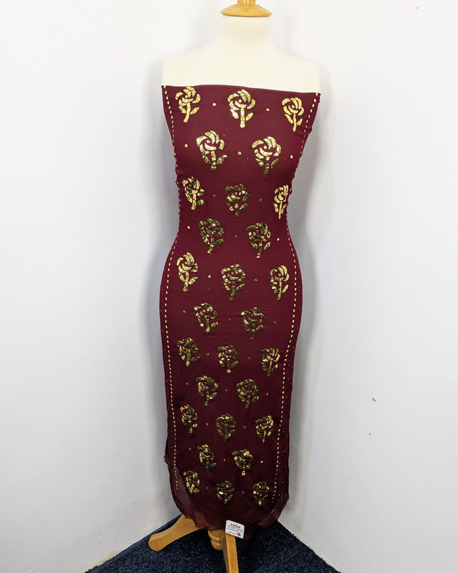 Pakistani Chiffon with Handmade Golden Mukesh Work