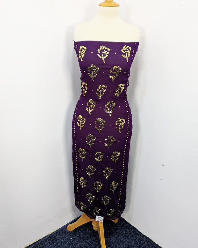 Pakistani Chiffon with Handmade Golden Mukesh Work
