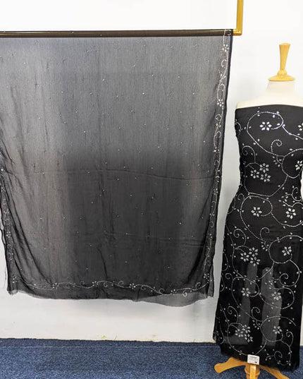 Fancy Chiffon with Full Jaal Mukesh Work 2PC Unstitched