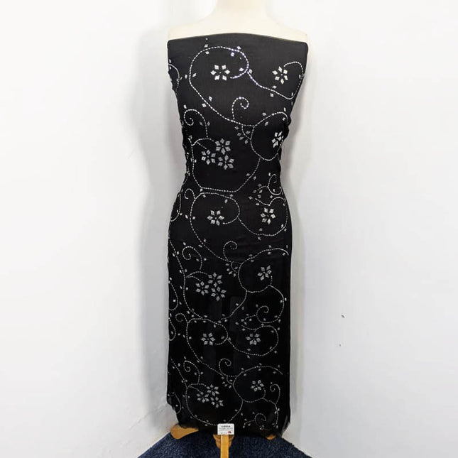 Fancy Chiffon with Full Jaal Mukesh Work 2PC Unstitched