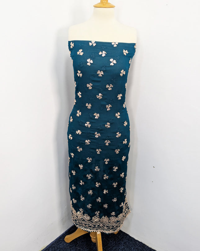 Fancy Chiffon with Handmade Gotta  All over Work