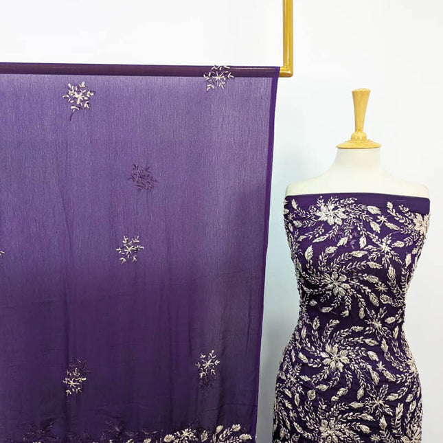 Fancy Chiffon with Handmade Gotta Work 2PC Unstitched