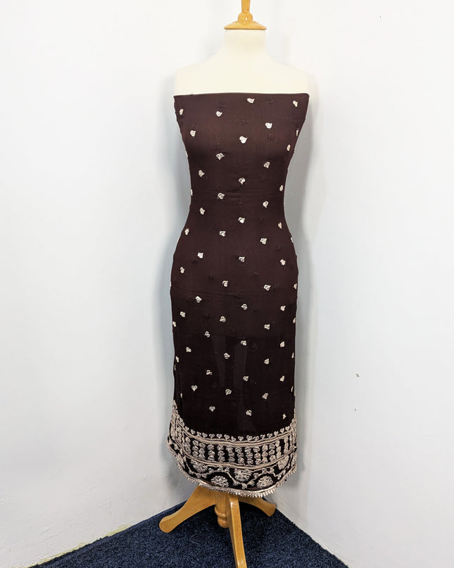 Fancy Chiffon with Handmade Gotta  All over Work