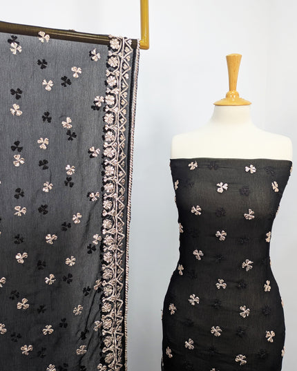 Fancy Chiffon with Handmade Gotta  All over Work