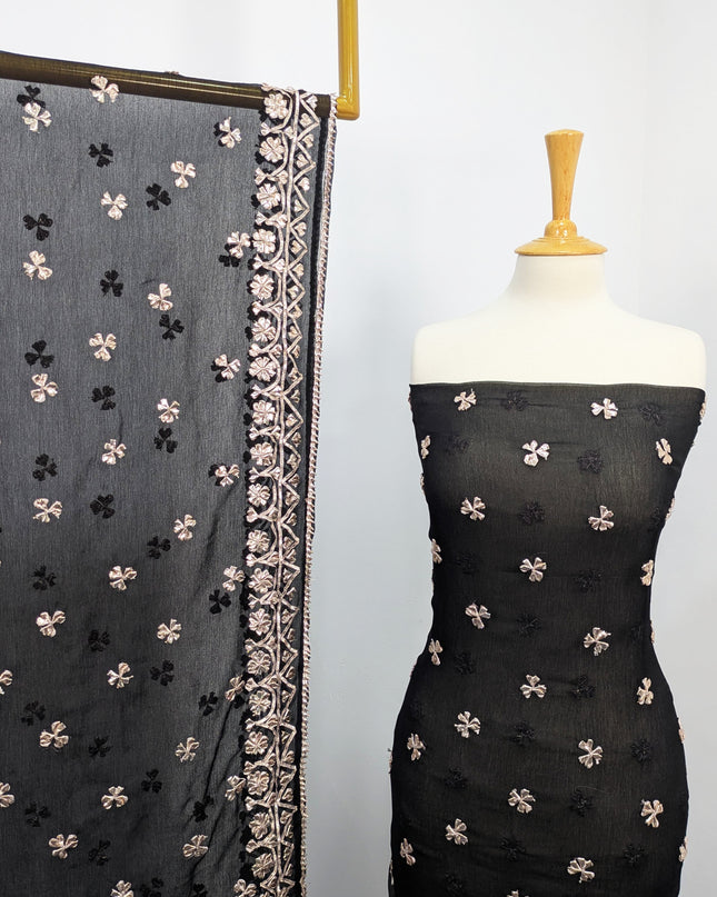 Fancy Chiffon with Handmade Gotta  All over Work
