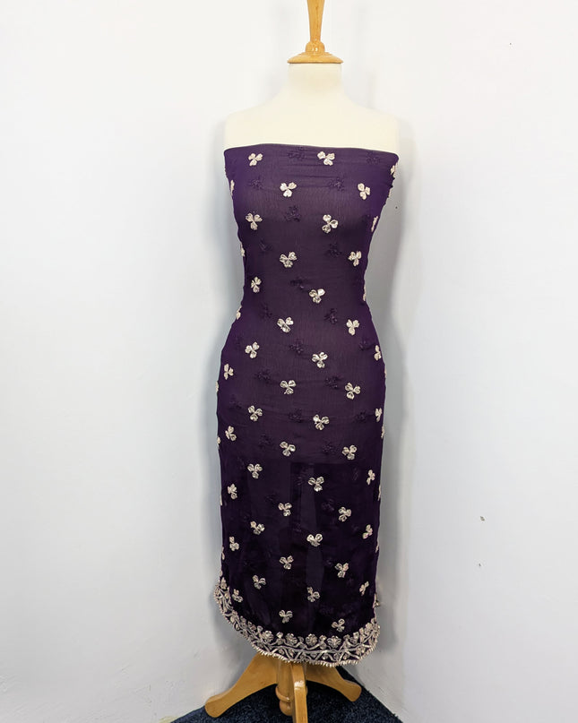 Fancy Chiffon with Handmade Gotta  All over Work