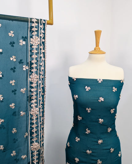 Fancy Chiffon with Handmade Gotta  All over Work