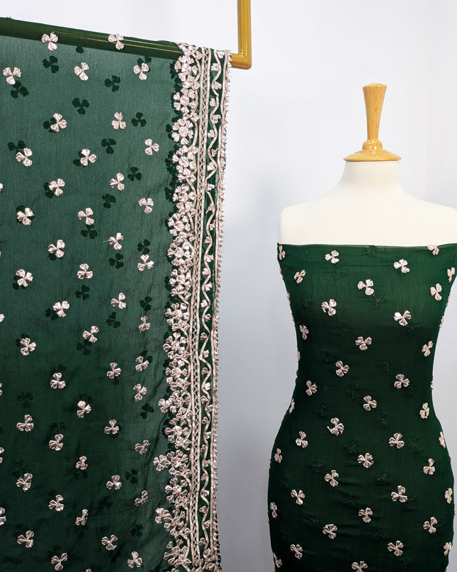 Fancy Chiffon with Handmade Gotta  All over Work