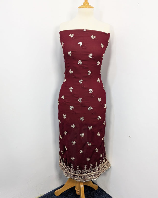 Fancy Chiffon with Handmade Gotta  All over Work