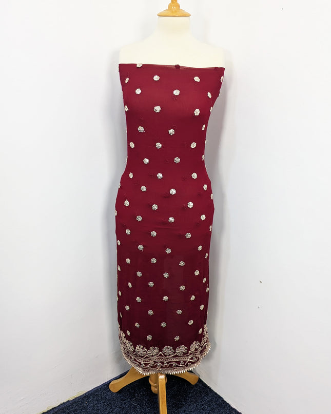 Fancy Chiffon with Handmade Gotta  All over Work