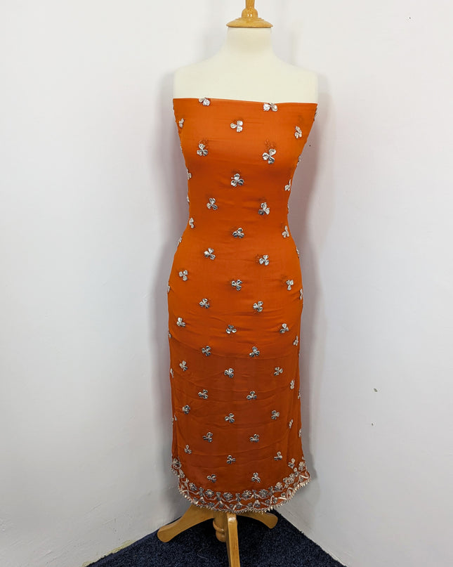 Fancy Chiffon with Handmade Gotta  All over Work
