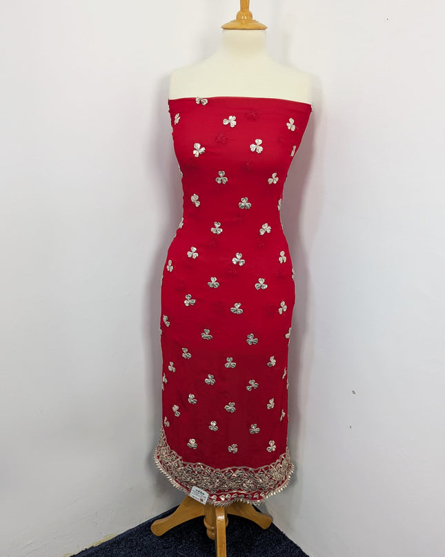 Fancy Chiffon with Handmade Gotta  All over Work