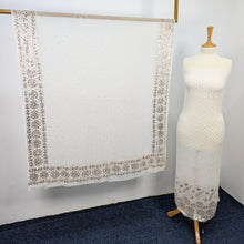 Load image into Gallery viewer, Pure China Crinkle with Handmade Pure Indian Golden Mukesh Work
