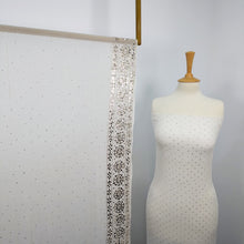 Load image into Gallery viewer, Pure China Crinkle with Handmade Pure Indian Golden Mukesh Work
