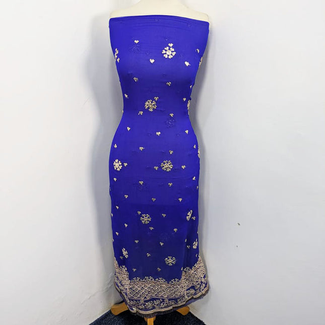 Pure China Crinkle Gotta Shirt & Chunri Silk Dupatta 2PC Unstitched