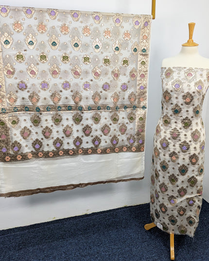 Pure Indian Banarsi  Work  Die Able  In All Colors