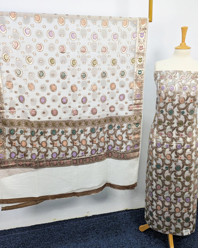 Pure Indian Banarsi  work  Die Able  In All Colors