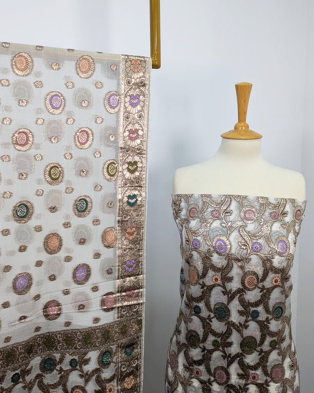 Pure Indian Banarsi  work  Die Able  In All Colors