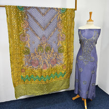 Load image into Gallery viewer, Indian Row silk With Indian Golden Silver Mukesh Work
