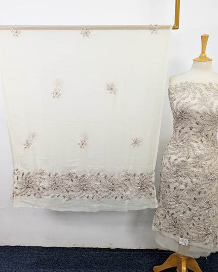 Fancy Chiffon with Handmade Gotta Work 2PC Unstitched