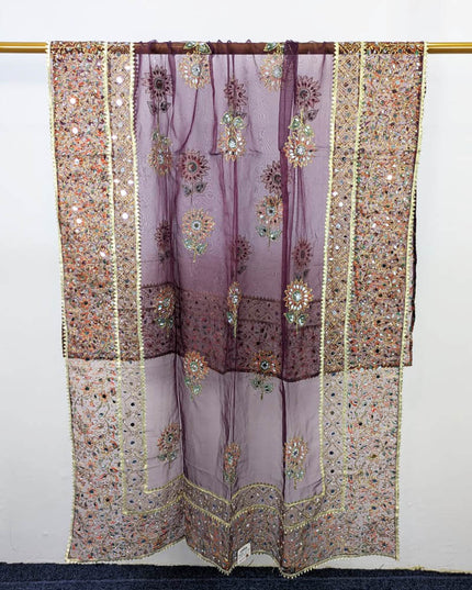 Fancy Gajji Silk  Block Print Work Dupatta