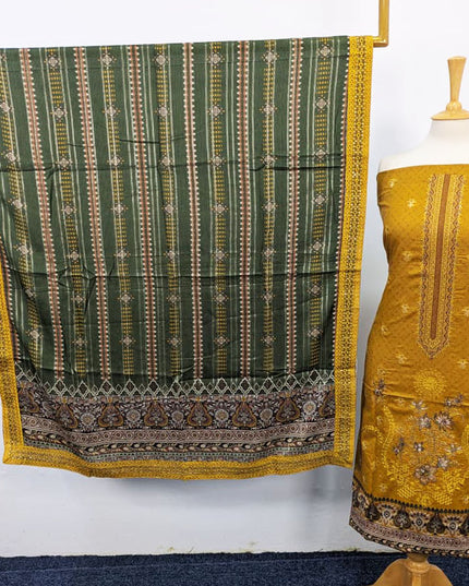 Embroidered Lawn with Diamond Dupatta 3PC Unstitched