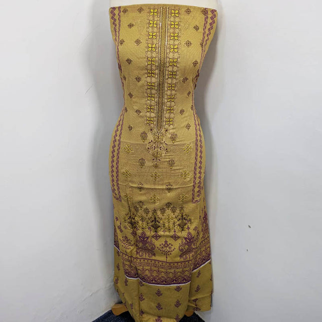 Embroidered Lawn with Lace Border Dupatta 3Pc Unstitched