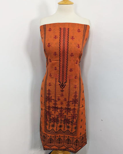 Embroidered Lawn With Lace Border Dupatta 3PC Unstitched