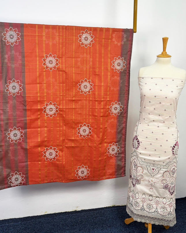 Fancy Embroidered Lawn Full Jaal Work