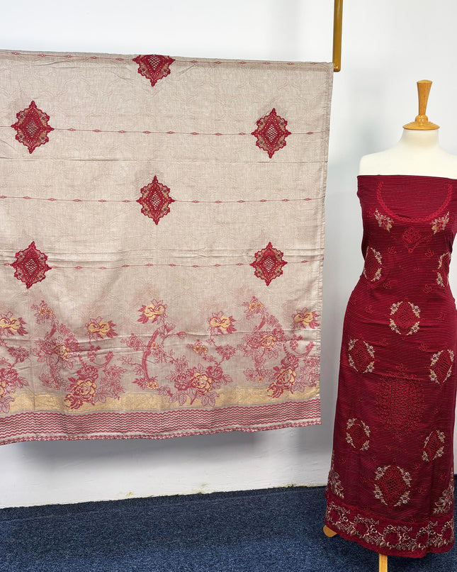 Fancy Embroidered Lawn Full Jaal Work