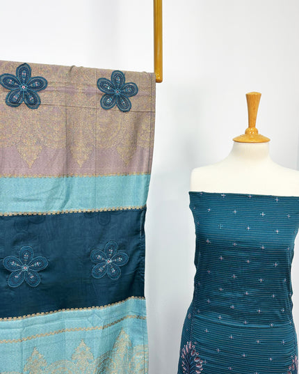 Fancy Embroidered Lawn With Lawn Banarasi Dupatta