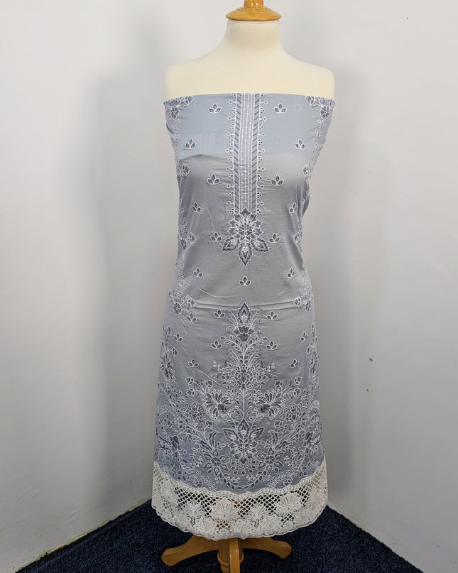 Fancy Chikankari Lawn With Chiffon Dupatta 3pc Unstitched