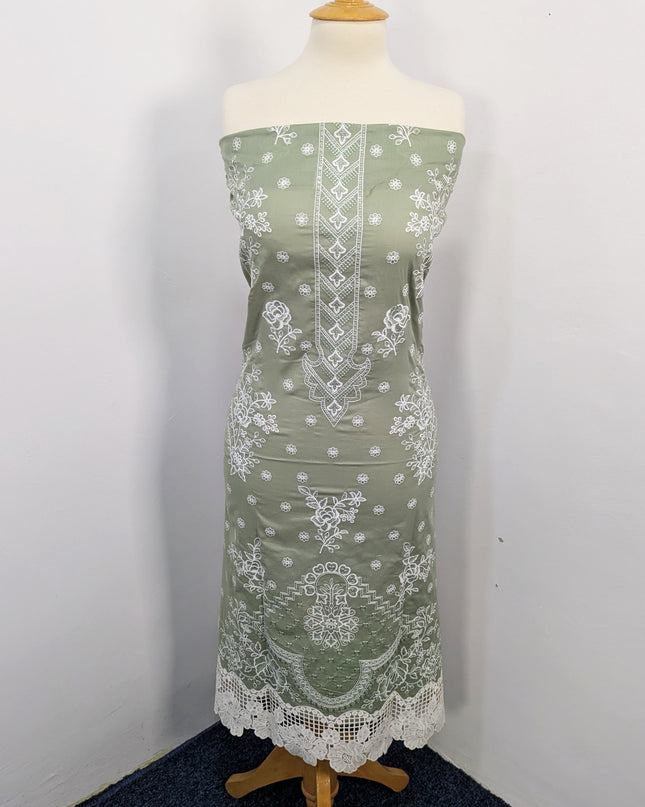 Fancy Chikankari Lawn With Chiffon Dupatta 3pc Unstitched