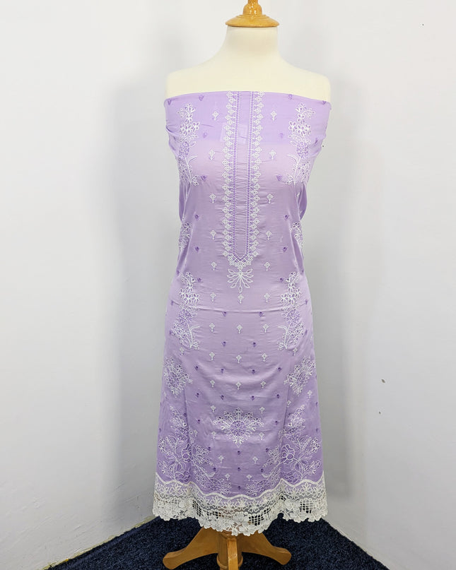 Fancy Chikankari Lawn With Chiffon Dupatta 3pc Unstitched