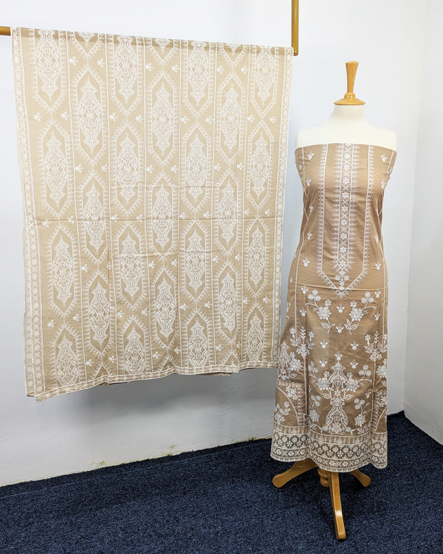 Fancy Lawn With Chiffon Dupatta 3pc Unstitched